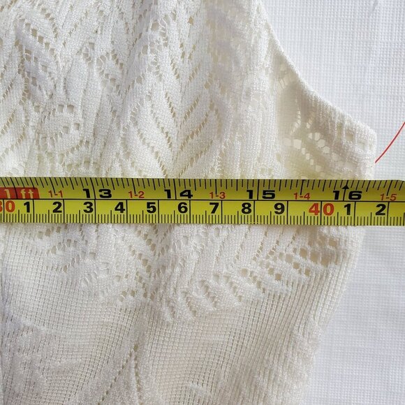 BCBGMAXAZRIA Women's Beige Mini Dress Scarlett Tiered Eyelet Size 06 (C-7) - Picture 14 of 15